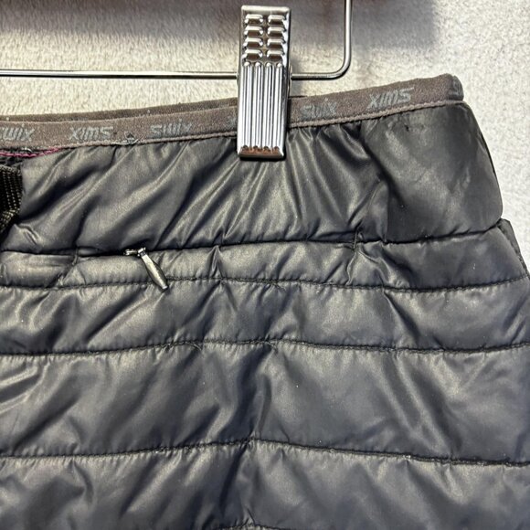 Swix Quilted Puffer Skirt Womens Medium Black Insulated Zip Up Ski Snow Outdoor - Picture 9 of 14